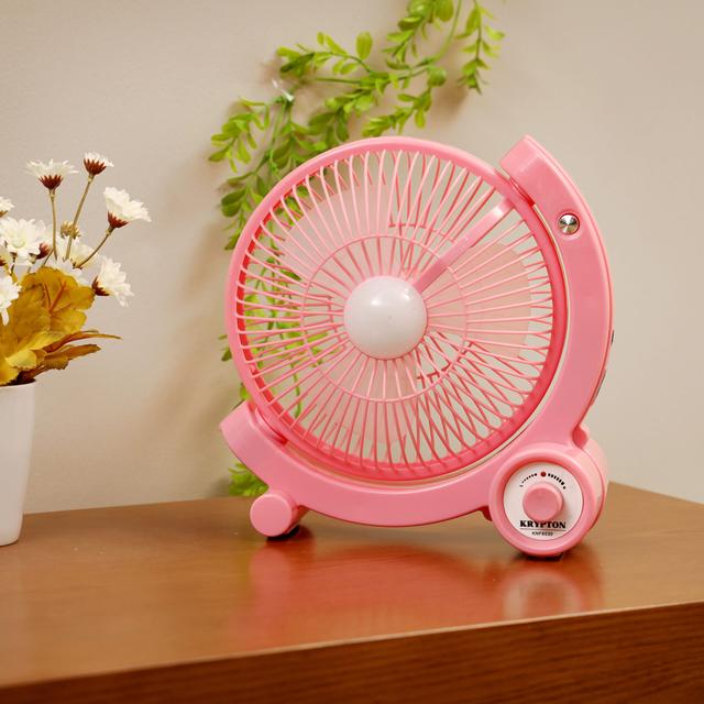 Krypton Rechargeable Fan With Led Personal Fan, Quiet Operation, Desk Fan, Mini Fan, Table Fan - SW1hZ2U6NDEwMzk0