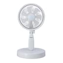 Krypton Multifunction Rechargeable Fan, Adjustable Height, KNF6266 - Streamlined and Portable Design, LED Light, Fanfor Home/Small Office, 3 Speed Settings, Sturdy Base, Silent and Energy Saving