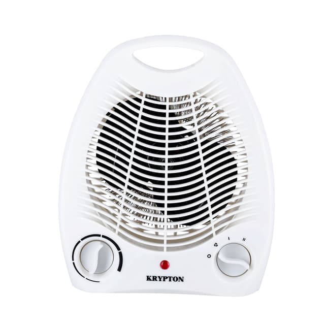 Krypton Fan Heater With 2 Heating Powers, KNFH6360 | Cool/Warm/Hot Wind Selection | Adjustable Thermostat | Overheat Protection | Power Light Indicator | Carry Handle - 187109