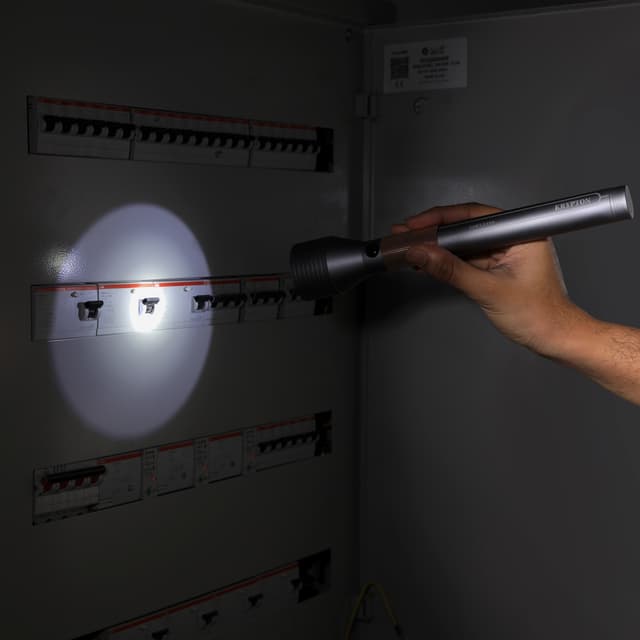 Krypton Krytpon KNFL5155 Rechargeable LED Flashlight - Portable Design, 4000Mah Battery with 4 Hours Working & Indicator Lights | Ideal for Camping, Travelling & More