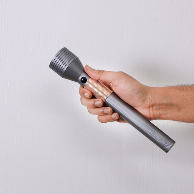 Krypton Krytpon KNFL5155 Rechargeable LED Flashlight - Portable Design, 4000Mah Battery with 4 Hours Working & Indicator Lights | Ideal for Camping, Travelling & More