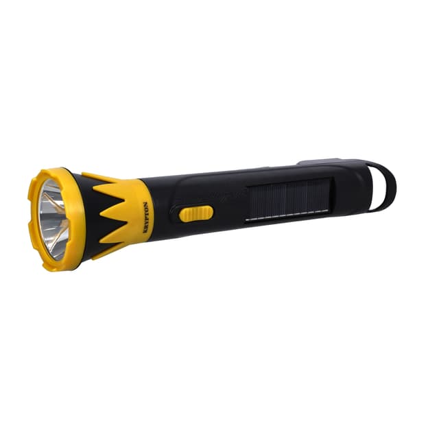 Krypton Rechargeable LED Torch With Solar Panel | 3W LED