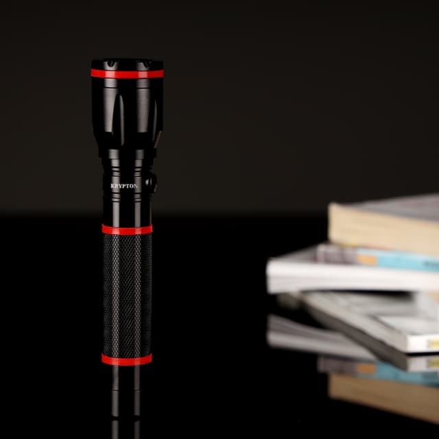 Krypton Rechargeable LED Flashlight, CREE LED, KNFL5162 | Aircraft Aluminium Alloy | 2.4V 800mAh Ni-Cd Battery | 1.5hrs Working | 2000meters Real Range Distance