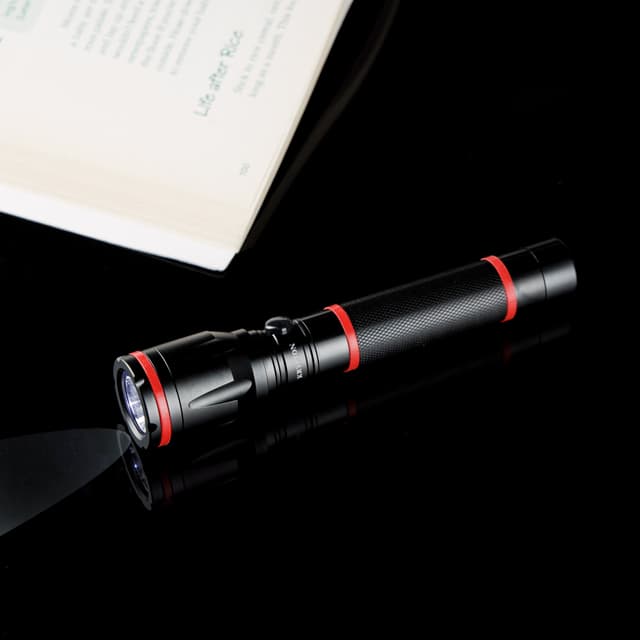 Krypton Rechargeable LED Flashlight, CREE LED, KNFL5162 | Aircraft Aluminium Alloy | 2.4V 800mAh Ni-Cd Battery | 1.5hrs Working | 2000meters Real Range Distance