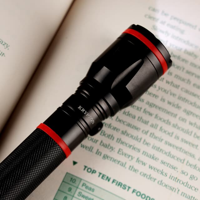 Krypton Rechargeable LED Flashlight, CREE LED, KNFL5162 | Aircraft Aluminium Alloy | 2.4V 800mAh Ni-Cd Battery | 1.5hrs Working | 2000meters Real Range Distance