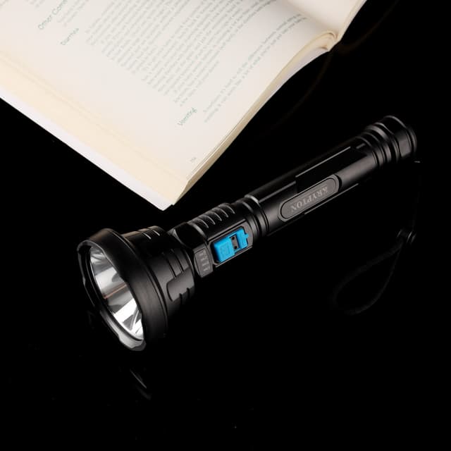 Krypton Rechargeable LED Flashlight, CREE LED, KNFL5164 | ABS Body | 6800mAh Lithium-Ion Battery | Aluminium Alloy Light Reflector Cup | 5000m Distance Range - SW1hZ2U6NDMwNzUy