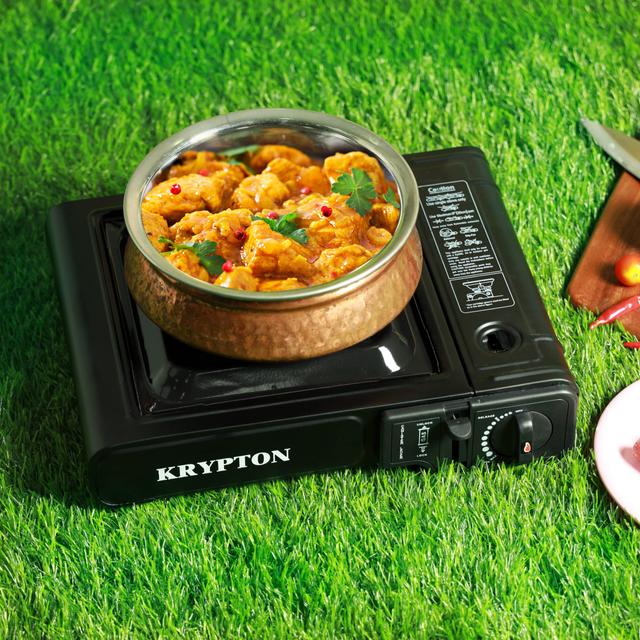 Krypton Portable Gas Stove, Double Sealed Valve, KNGC6338 - Electronic Ignition, Over Pressure Protection, Compact and Lightweight Convenient for Outdoor Camping Cooking - SW1hZ2U6NDI5NTUx