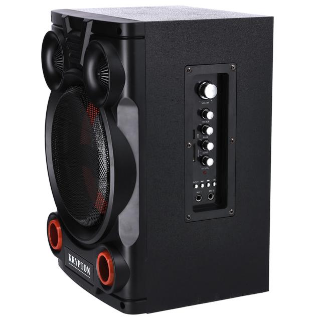 Krypton 2.0 Professional Speaker with Remote & Microphone, KNMS5195 | 8" Woofer with Colourful Light | With USB/Bluetooth Connect/FM Radio/SD/Aux Input | 40000W PMPO - SW1hZ2U6NDExMTI3