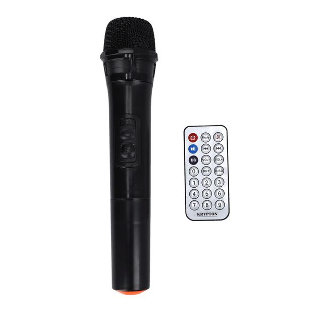 Krypton 2.0 Professional Speaker with Remote & Microphone, KNMS5195 | 8" Woofer with Colourful Light | With USB/Bluetooth Connect/FM Radio/SD/Aux Input | 40000W PMPO - SW1hZ2U6NDExMTE2