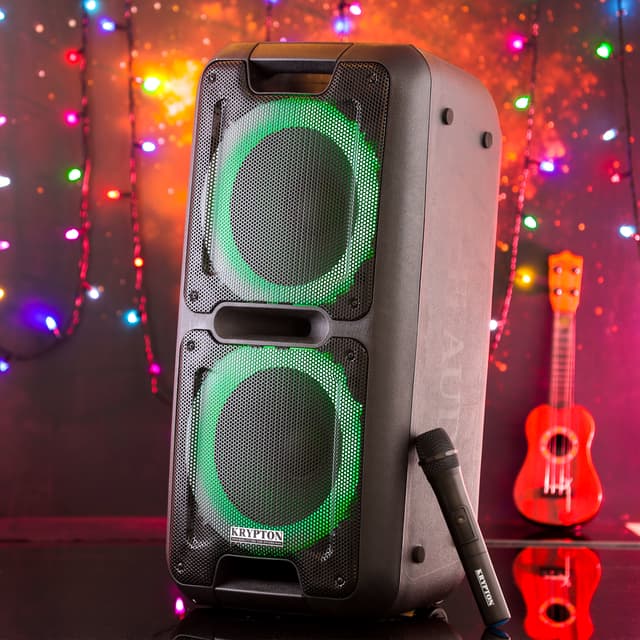 Krypton Portable And Rechargeable Professional Speaker,KNMS5201 - 40000W PMPO With TWS Connection,Ideal for Professional,Party,Concert,Home & More,USB/TF Card,FM Radio,2 Years Warranty,Remote Control - 184054