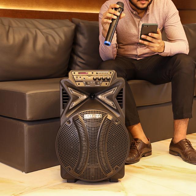 Krypton Rechargeable Portable Trolley Speaker -With Usb, Sd Card, Fm, Mic, Bluetooth - SW1hZ2U6NDEwNDQ4