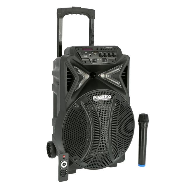 Krypton Rechargeable Portable Trolley Speaker -With Usb, Sd Card, Fm, Mic, Bluetooth - SW1hZ2U6NDEwNDU2