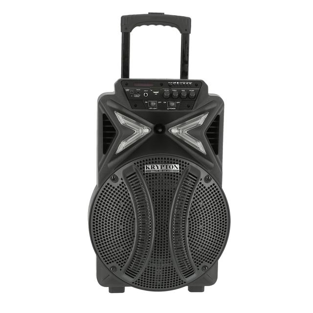 Krypton Rechargeable Portable Trolley Speaker -With Usb, Sd Card, Fm, Mic, Bluetooth - SW1hZ2U6NDEwNDYw