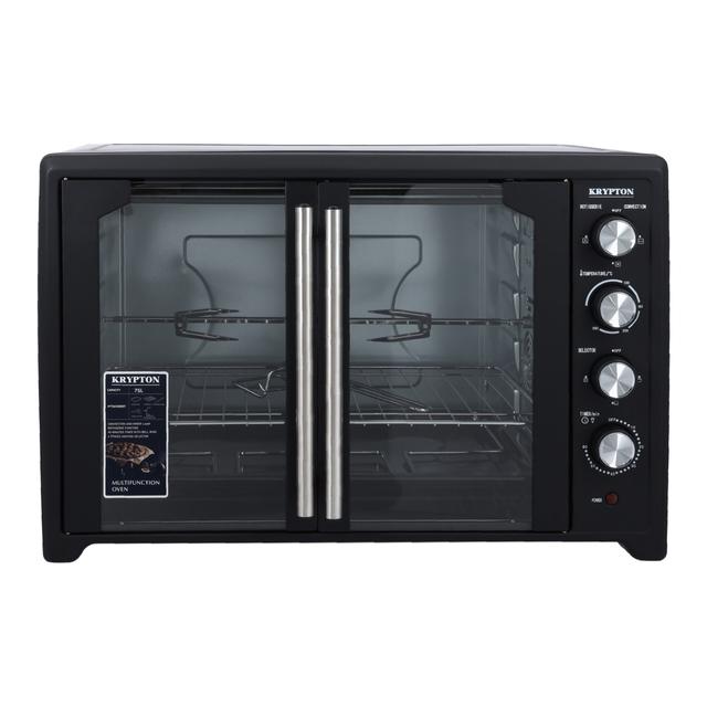 Krypton Electric Oven with Rotisserie, Convection & Lamp, KNO6355 | 60 Minutes Timer | Inside Lamp | Stainless Steel Heating Elements | Heat Resistant Tempered Window | 75L - SW1hZ2U6NDIyMTY4