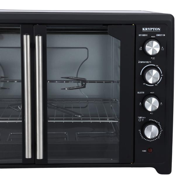 Krypton Electric Oven with Rotisserie, Convection & Lamp, KNO6355 | 60 Minutes Timer | Inside Lamp | Stainless Steel Heating Elements | Heat Resistant Tempered Window | 75L - SW1hZ2U6NDIyMTc0