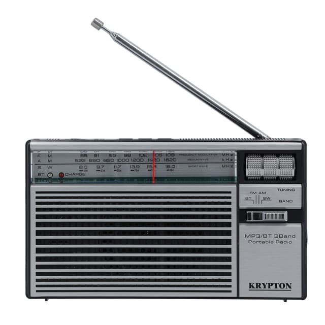 راديو محمول Krypton MP3-USB/BT 3 Band Portable Radio