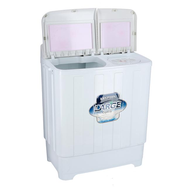 Krypton Semi-Automatic Washing Machine, 7.5kg, KNSWM6124 | Big Pulsator | Classic Design, Highly Efficient | Lower Noise | Working Smoothly | Rust Proof Plastic Body | Powerful Motor - SW1hZ2U6NDEwNTAx