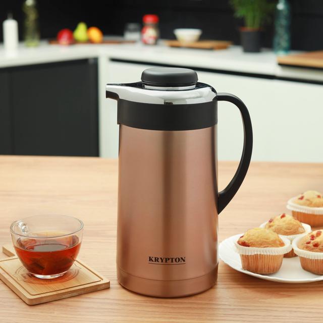 Krypton Stainless Steel Vacuum Flask Double Walled Carafe - KNVF6331| 1.6L Jug, 24 Hours Heat & Cold Retention, Thermal Insulated Air Pot | Preserves Flavor & Freshness - SW1hZ2U6NDMyNDMw