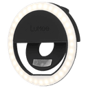 LuMee Studio Clip Light | Universal LED Lighting solution, Selfie Ring Light, 3 Brightness Levels, Easy Attachment, Portable & Compact, works w/ Smartphones, Tablets, Laptops - Black