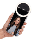 LuMee Studio Clip Light | Universal LED Lighting solution, Selfie Ring Light, 3 Brightness Levels, Easy Attachment, Portable & Compact, works w/ Smartphones, Tablets, Laptops - Black