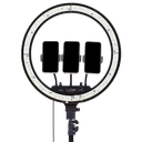 رينغ لايت بإضائة RGB مع ستاند ترايبود و ثلاث حمالات للهاتف قياس 18 إنش 18inches RGB Ring Light Selfie Ring Light Metal Tripod Stand Included - LuMee