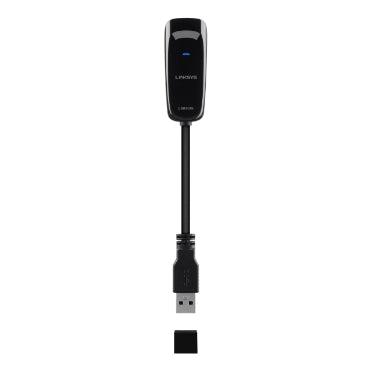 Linksys - USB 3.0 Gigabit Ethernet Adapter -Black - SW1hZ2U6MzYxNjE5