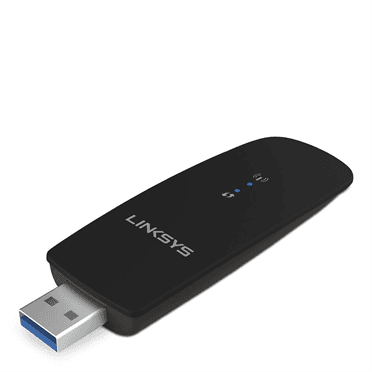 Linksys - AC1200 Wireless-AC USB Adapter - Black