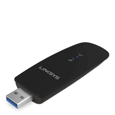 Linksys - AC1200 Wireless-AC USB Adapter - Black - SW1hZ2U6MzYxNzAx