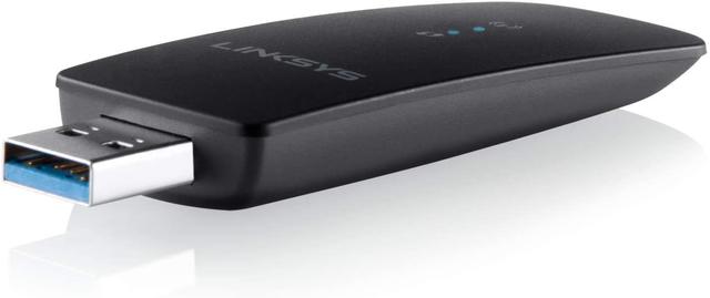 Linksys - AC1200 Wireless-AC USB Adapter - Black - SW1hZ2U6MzYxNzAz