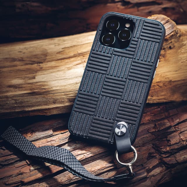 Moshi ALTRA Apple iPhone 13 Pro Max Case - AntiMicrobial Slim Shell Cover, Drop Protection, Detachable Wrist Strap w/ Snapto System, Wireless Pass-Through Charging Compatible - Blue