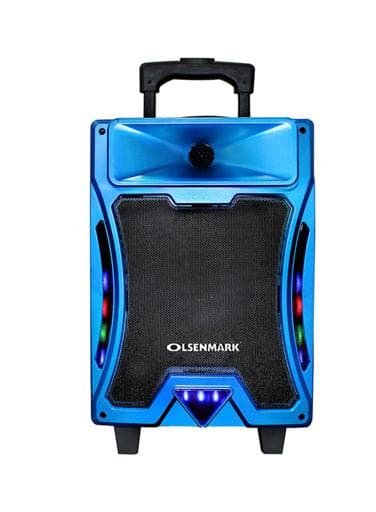 Olsenmark Rechargeable Party Speaker With Usb,Sd Card,Fm,Mic,Bluetooth & Remote - 7.4V/1800Mah