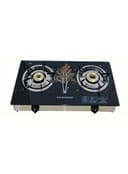 موقد غاز بشمعتين Tempered Glass Double Burner Gas Stove من Olsenmark