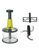 Royalford 3Pcs Blades & Egg Beater 1200ML Push Handle Chopper Salad Maker RF9784