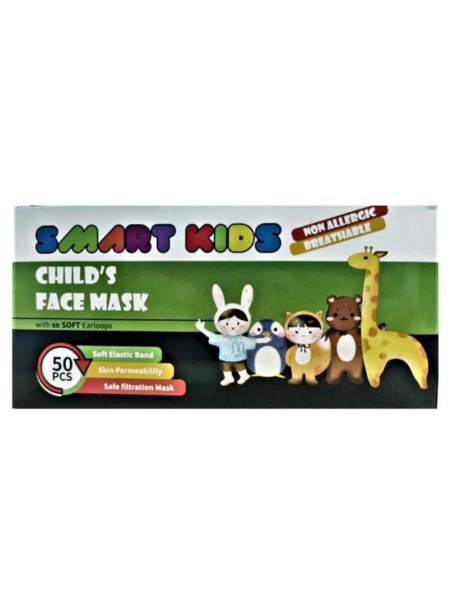 كمامات طبية بثلاث طبقات مفلترة للأطفال Disposable Kids Face Mask 50-Pieces 3-Ply - SW1hZ2U6MzUyNjA2