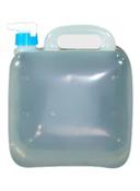 جركل ماء قابل للطي مقاس 21 × 20 × 4 سم PVC Collapsible Water Can Clear/White/Blue