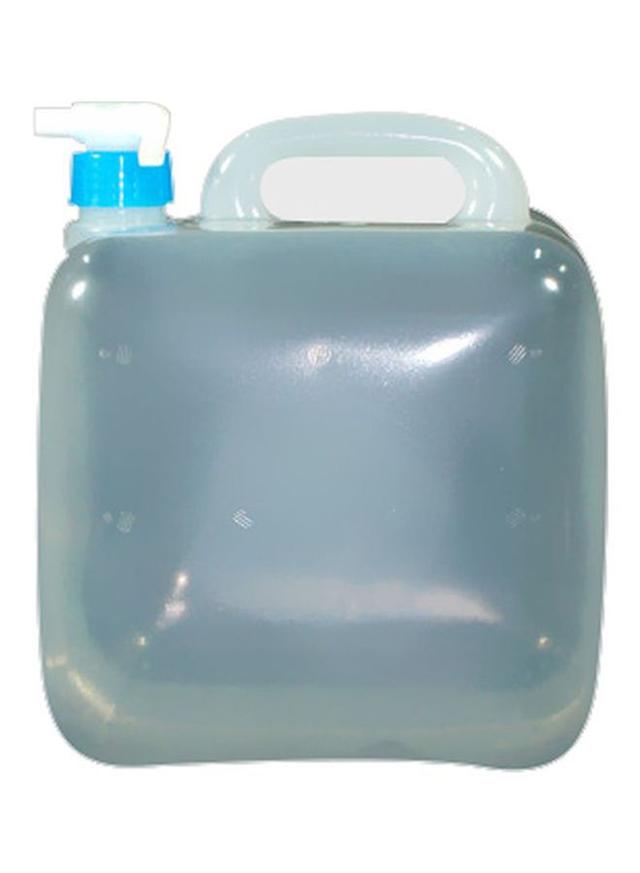 جركل ماء قابل للطي مقاس 21 × 20 × 4 سم PVC Collapsible Water Can Clear/White/Blue