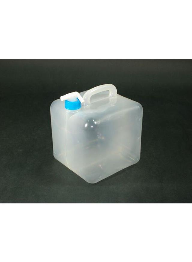 جركل ماء قابل للطي مقاس 21 × 20 × 4 سم PVC Collapsible Water Can Clear/White/Blue