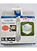 جركل ماء قابل للطي مقاس 21 × 20 × 4 سم PVC Collapsible Water Can Clear/White/Blue