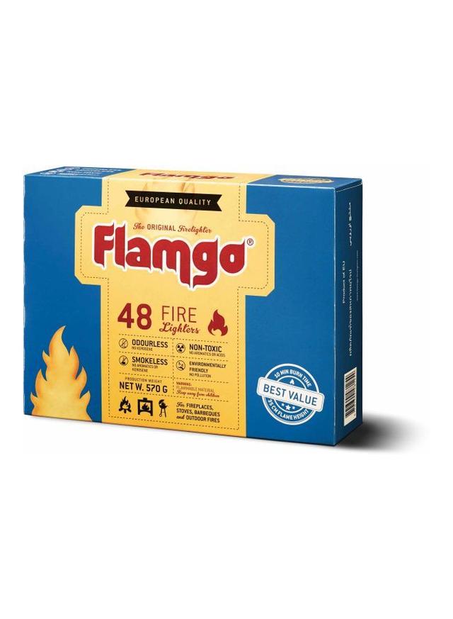 FLAMGO 48 Pieces Fire Lighter Wooden Cubes 570g - SW1hZ2U6MzUyMzgw