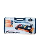 شواية برجر غاز محمولة فلاميون Flame-on Double Gas Stove With Grill BBQ Plate Sprron And Tong - 158926