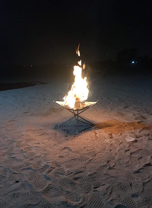 منقل شبك الحطب المحمول - 800 غرام - Portable Fire Pit 800g - 158931