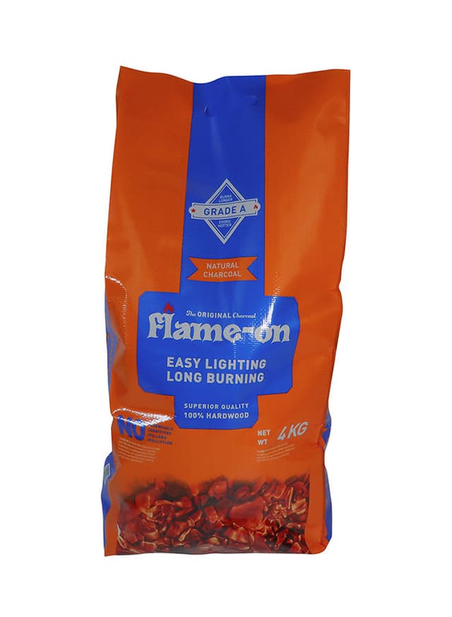 فحم شواء طبيعي بوزن 4 كجم Flame On Premium BBQ Charcoal 4kg - 286187