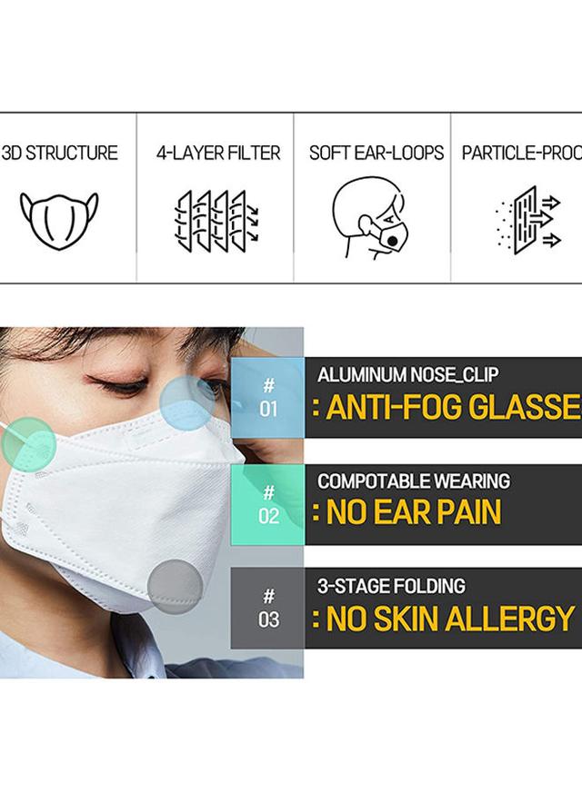 كمامات طبية بأربع طبقات مفلترة Set Happy Life Face Mask 10Pieces