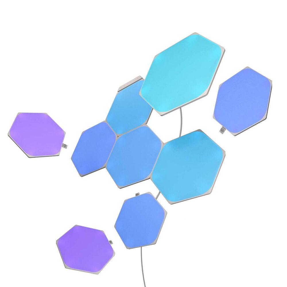 إضائة نانوليف ألواح سداسية ملونة حزمة 9 ألواح SHAPES Hexagons Starter Kit Smart WiFi LED Panel System - Nanoleaf