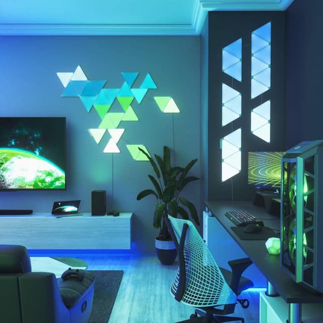 إضائة نانوليف إضافية ألواح مثلثة حزمة 3 ألواح SHAPES Triangles Expansion Pack Smart WiFi LED Panel System - Nanoleaf