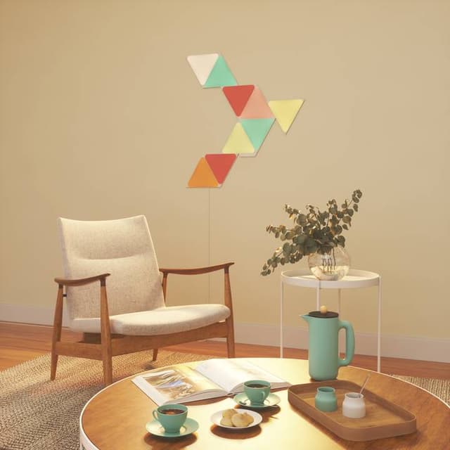 اضاءة نانو ليف ألواح مثلثة حزمة 9 ألواح SHAPES Triangles Starter Kit - Smart WiFi LED Panel System - Nanoleaf