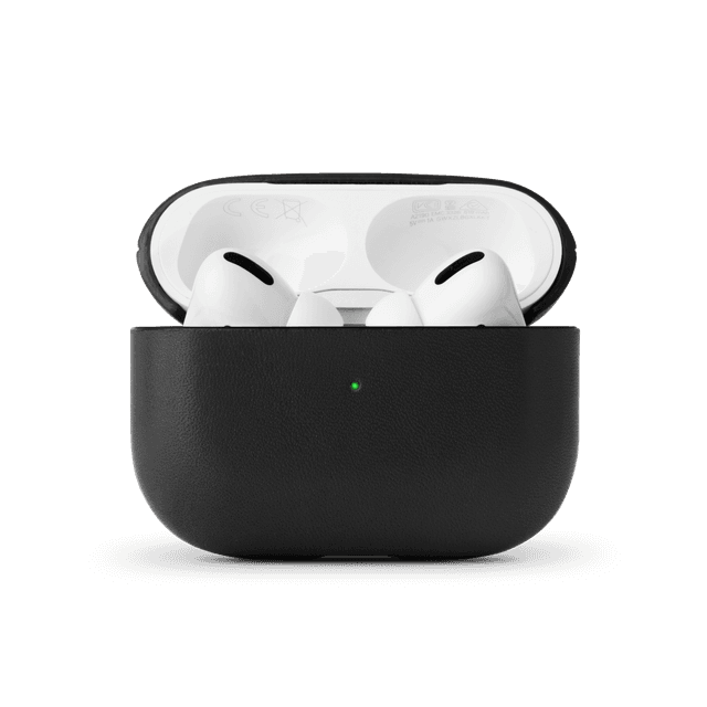 Native Union CLASSIC Apple Airpods Pro Case - Crafted w/ Italian Leather, Drop-Proof Slim Cover, Wireless Charging Compatible (Black) - SW1hZ2U6MzYyMDY4