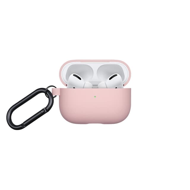 Native Union ROAM Apple Airpods Pro Case - Crafted w/ Smooth Silicone, Drop-Proof Slim Cover, Includes Carabiner, Wireless Charging Compatible (Rose)