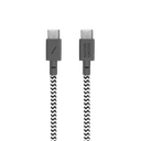 Native Union BELT USB-C to USB-C Cable 4Ft - Braided Nylon PD Cable, w/ Leather Strap, for Apple MacBooks Air/Pro, iPad Pro, Samsung Galaxy S & Note series and more - Zebra - SW1hZ2U6MzYyMTc2