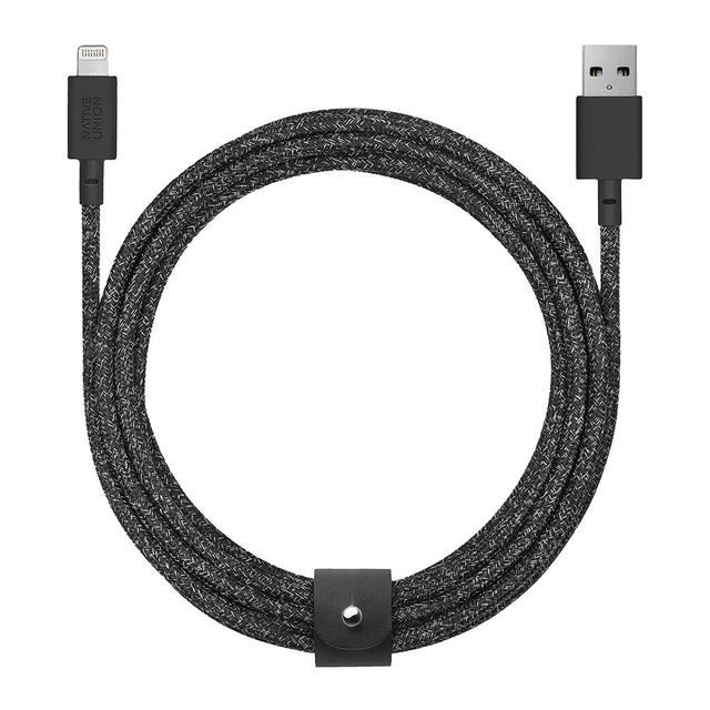 كيبل شحن من USB-A الى Lighting لون رمادي Belt Cable XL 3m Lighting Cosmos - Native Union - SW1hZ2U6MzYyMjAy